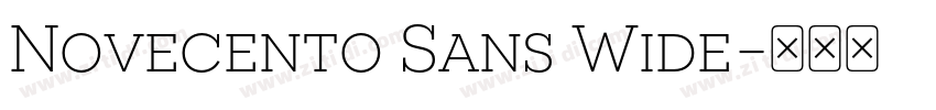 Novecento Sans Wide字体转换